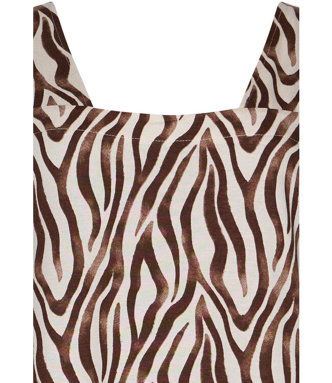 mouwloze strandjurk 'safari animal'