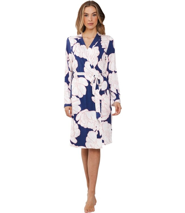 luxe dames overslag kimono 'floral bloom'