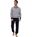men's pyjama set with cuffs 'graphic squares'