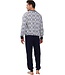 men's pyjama set with cuffs 'graphic squares'