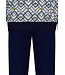 men's pyjama set with cuffs 'graphic squares'