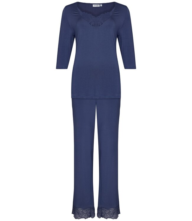 ladies luxury 3/4 sleeve pyjama 'floral elegance'