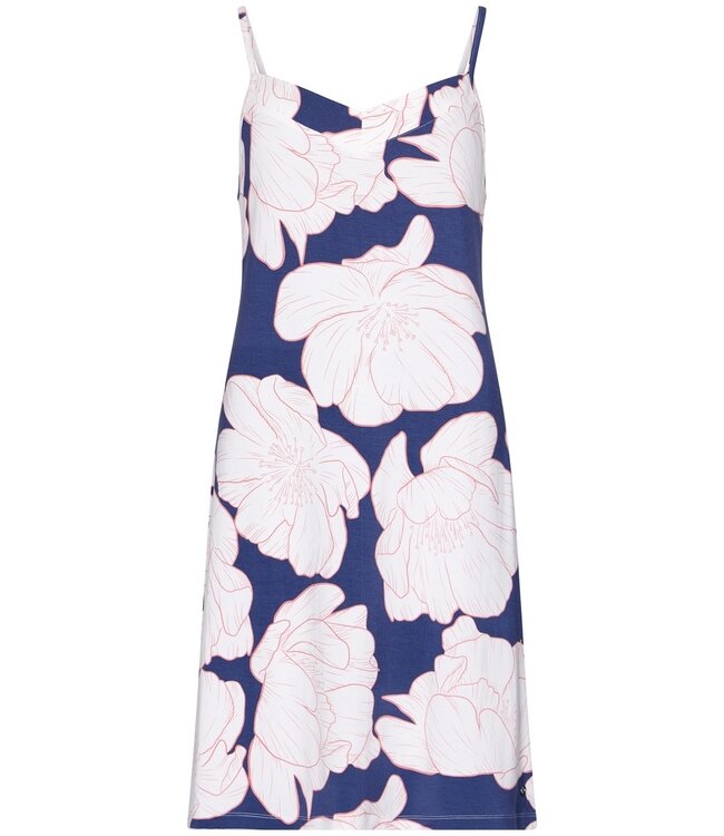 ladies luxury spaghetti nightdress 'floral bloom'