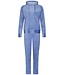 Rebelle Velours lounge-huispak met capuchon 'cool blue stripes'