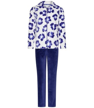 Rebelle Embossed fleece lounge-huispak 'chic flower'