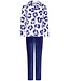 Embossed fleece lounge-huispak 'chic flower'