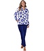 Embossed fleece lounge-huispak 'chic flower'