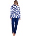 Embossed fleece lounge-huispak 'chic flower'