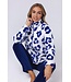 Embossed fleece lounge-huispak 'chic flower'