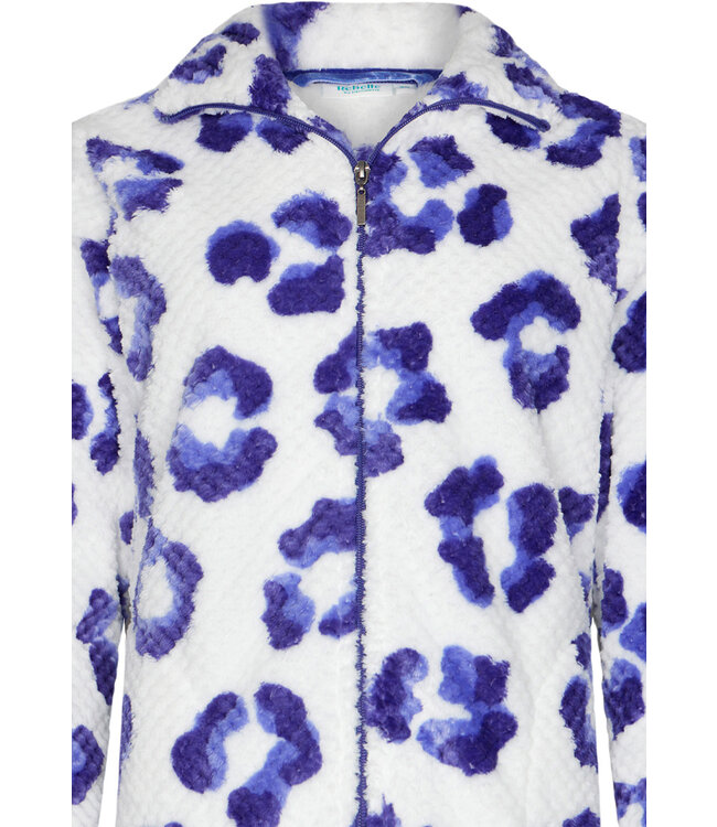 embossed fleece home lounge suit 'chic flower'