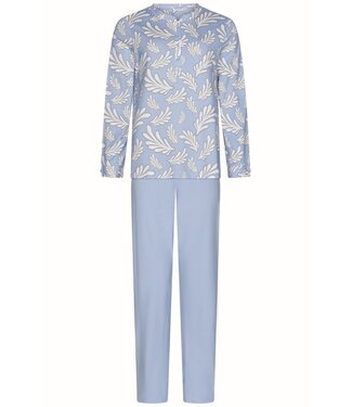 Pastunette Dames pyjama met knoopjes van katoen interlock ‘lovely leafs’