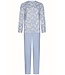 Dames pyjama met knoopjes van katoen interlock ‘lovely leafs’