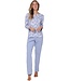 Dames pyjama met knoopjes van katoen interlock ‘lovely leafs’
