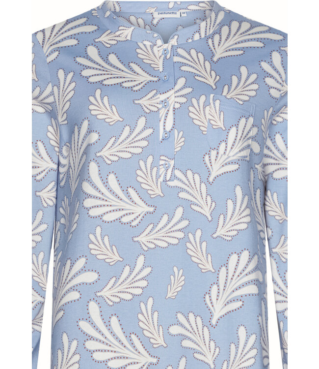 ladies cotton interlock pyjama set with buttons 'lovely leafs'