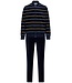 Heren lounge-huispak van velours 'velvet stripes' met rits