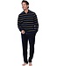 Heren lounge-huispak van velours 'velvet stripes' met rits
