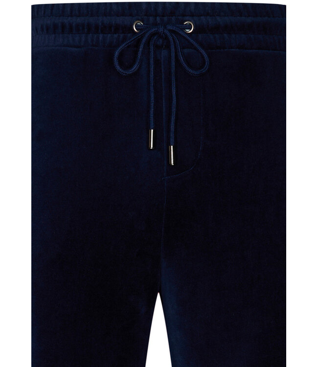 men's cotton-velvet mix lounge relax homesuit 'velvet stripes' with zip