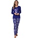 Trendy pyjamaset met lange mouwen van bio-katoen 'fantastic feline'