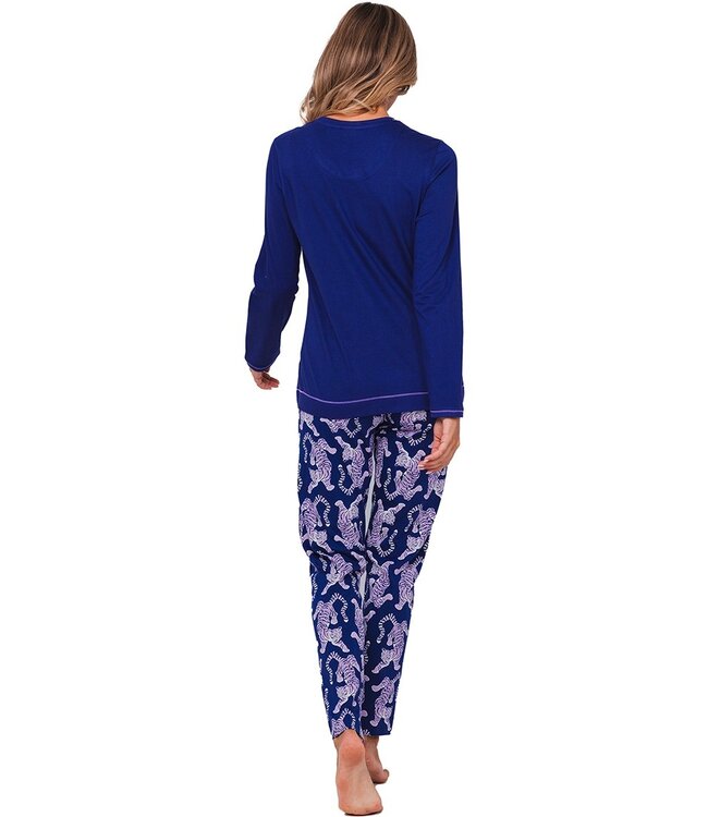 Trendy pyjamaset met lange mouwen van bio-katoen 'fantastic feline'