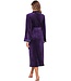 Luxe paarse velours dames kimono lang model 'chic purple beauty'