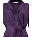 Luxe paarse velours dames kimono lang model 'chic purple beauty'