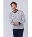 Heren pyjamaset van katoen-polyester-mix met V-hals 'winter sports'