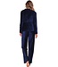 Luxe 3-delige velours loungeset 'chic blue beauty'
