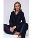 Luxe 3-delige velours loungeset 'chic blue beauty'