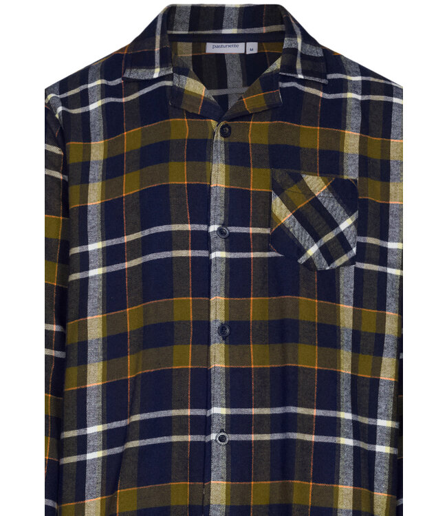 men's full button cotton flannel pyjama 'modern checks'
