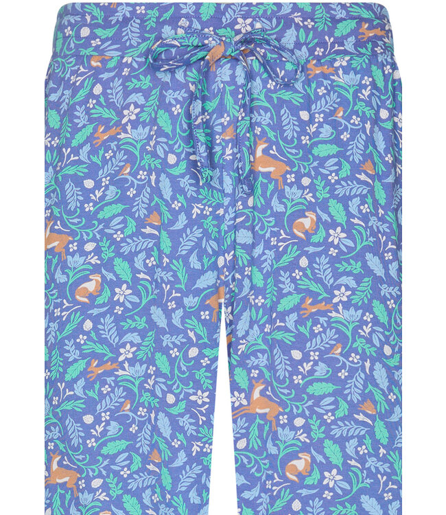 Doorknoop pyjama met lange mouwen van bio-katoen 'woodland wildlife'