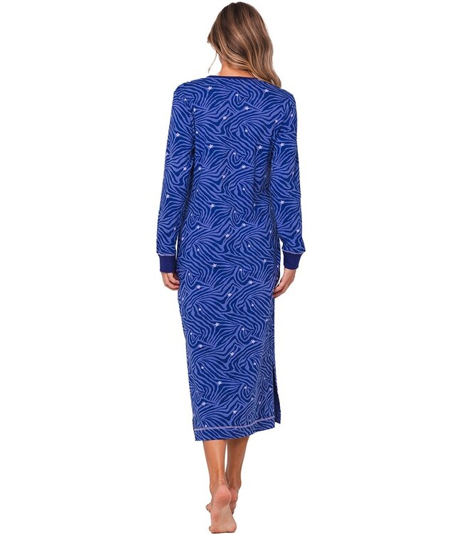trendy extra long nightdress cotton-elastane mix 'starry animal'