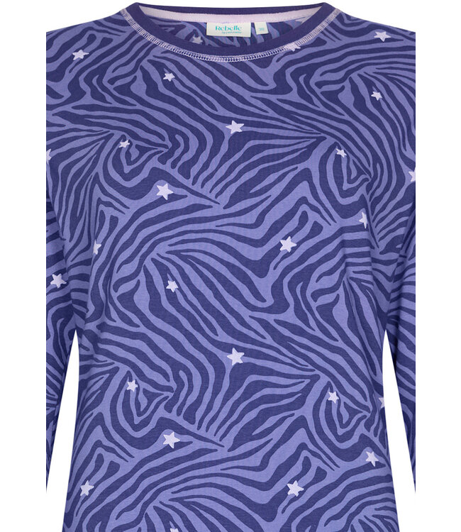 Trendy extra lang nachthemd van katoen-elastan-mix 'starry animal'