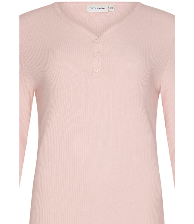 Warme dames pyjama broek met viscose-mix roze top ‘champagne pink check’