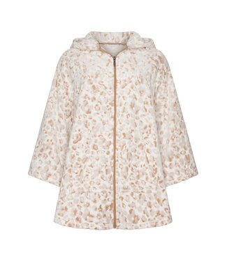 Pastunette Zachte fleece dames poncho met capuchon ‘chic flower’