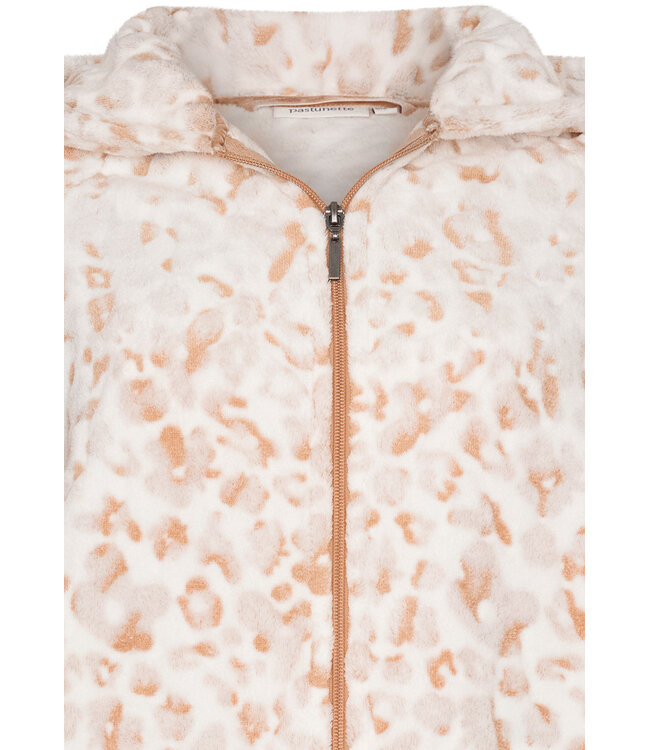 Zachte fleece dames poncho met capuchon ‘chic flower’