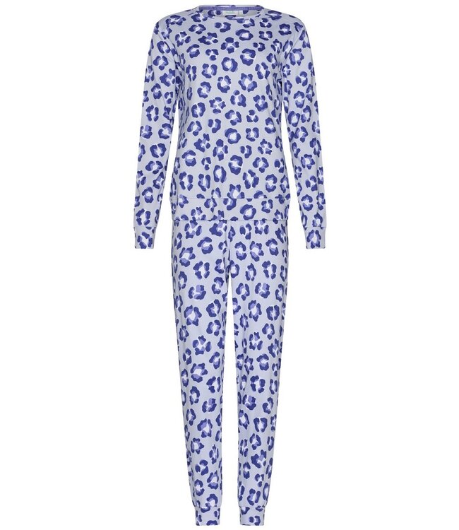 Katoen-interlock pyjama met lange mouwen 'chic flower'