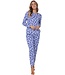 Katoen-interlock pyjama met lange mouwen 'chic flower'