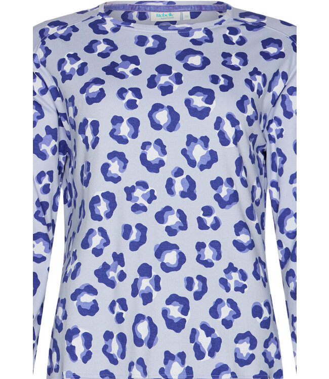 Katoen-interlock pyjama met lange mouwen 'chic flower'