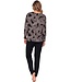 Luxe Ecovero viscose-elastaan lounge pyjamaset met v-hals 'abstract art'