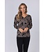 Luxe Ecovero viscose-elastaan lounge pyjamaset met v-hals 'abstract art'