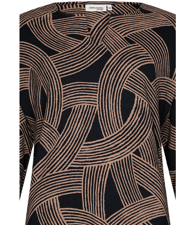 luxury ecovero viscose, elastane v-neck luxury lounge pyjama set 'abstract art'