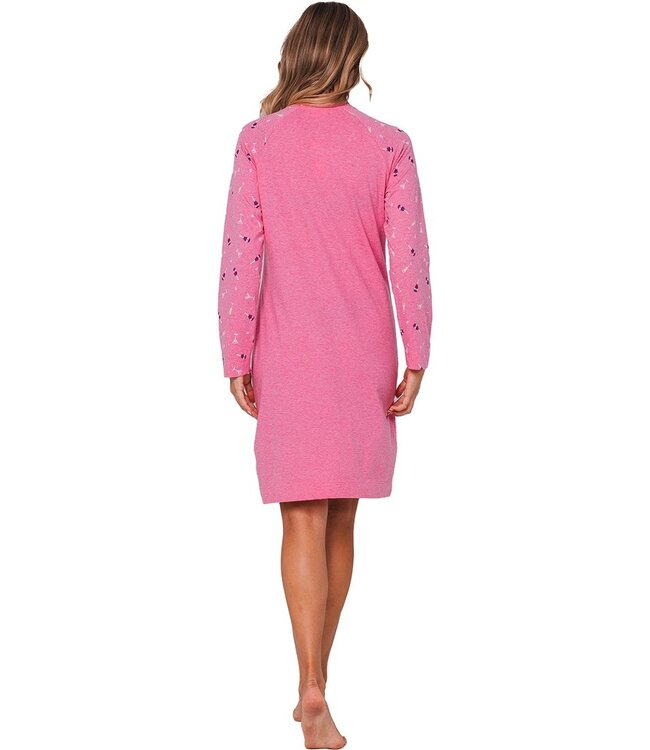long sleeve cotton mix nightdress 'fun o'clock'