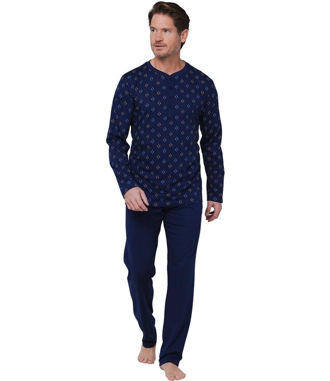 Heren pyjamaset met knopen van bio-katoen 'just groovy'