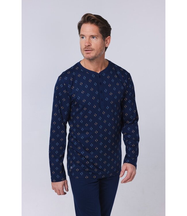 men's organic cotton pyjama set with buttons 'just groovy'