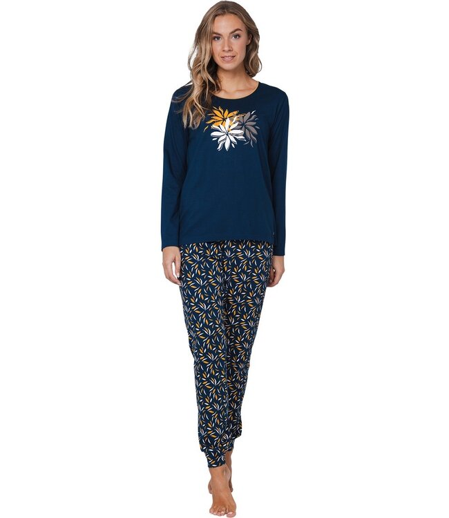 long sleeve 100% organic cotton pyjama set 'forest flowers'