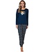 long sleeve 100% organic cotton pyjama set 'forest flowers'