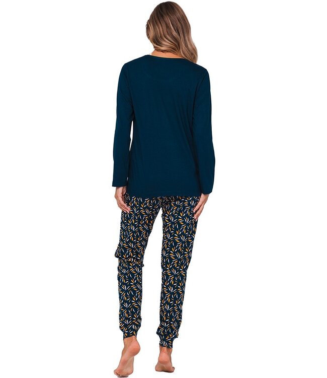 long sleeve 100% organic cotton pyjama set 'forest flowers'