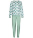 ladies 100% cotton interlock pyjama set with buttons 'winter flowers'