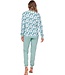 ladies 100% cotton interlock pyjama set with buttons 'winter flowers'