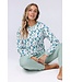 ladies 100% cotton interlock pyjama set with buttons 'winter flowers'
